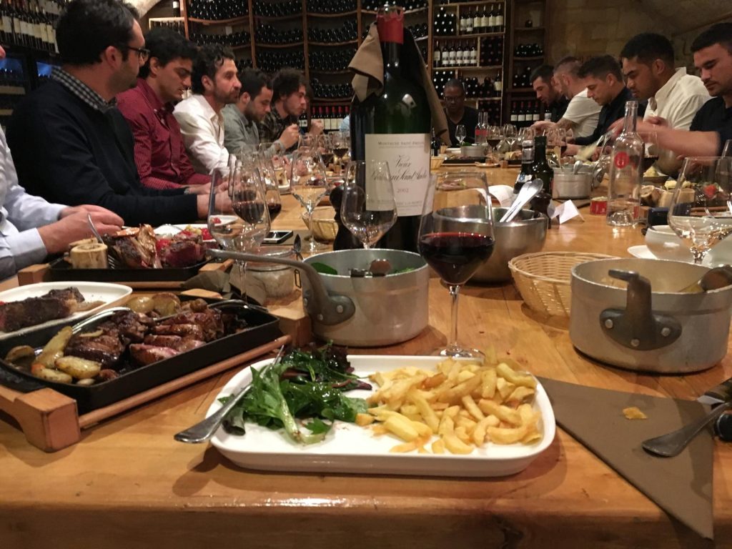 First Vintage Pomerol shared with the Rugby Team